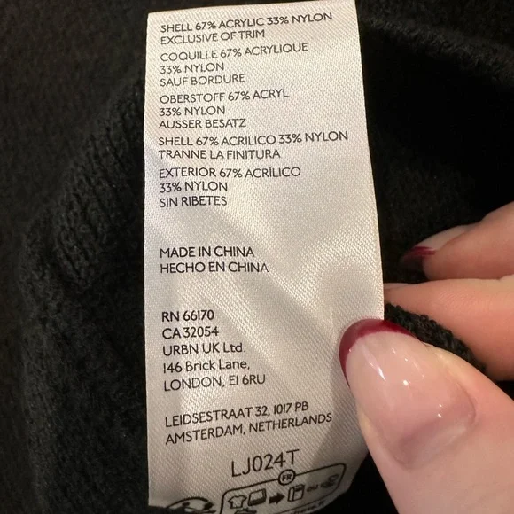 ANTHROPOLOGIE Pearl Lined Thick Knit Preppy Holiday Cropped Tank Top Size S - Picture 6 of 6